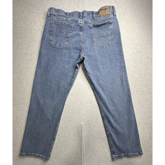 Wrangler Authentics Jeans Mens 38x30 Blue Straight Leg Denim Classic YKK Zip - Picture 1 of 13